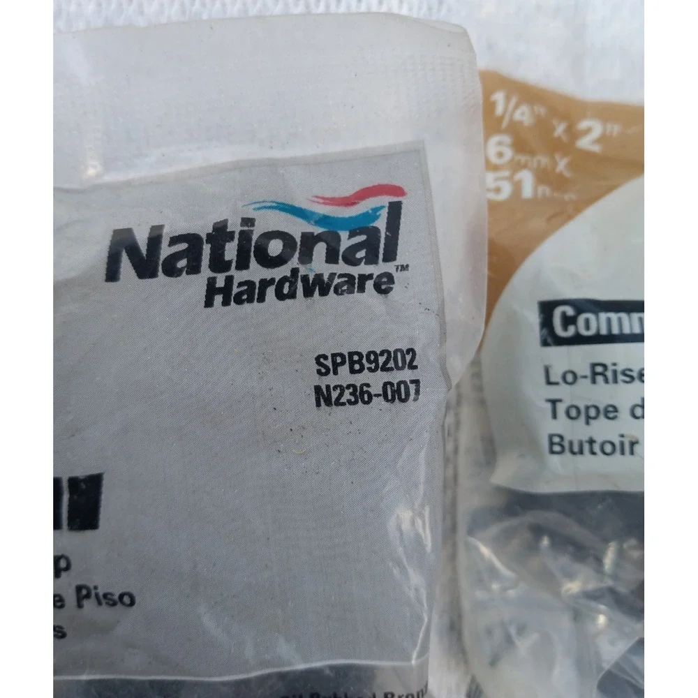 [4x] National / Stanley SPB9202 Black/SP9202 Grey Lo-Rise Floor‎ Mount Doorstops
